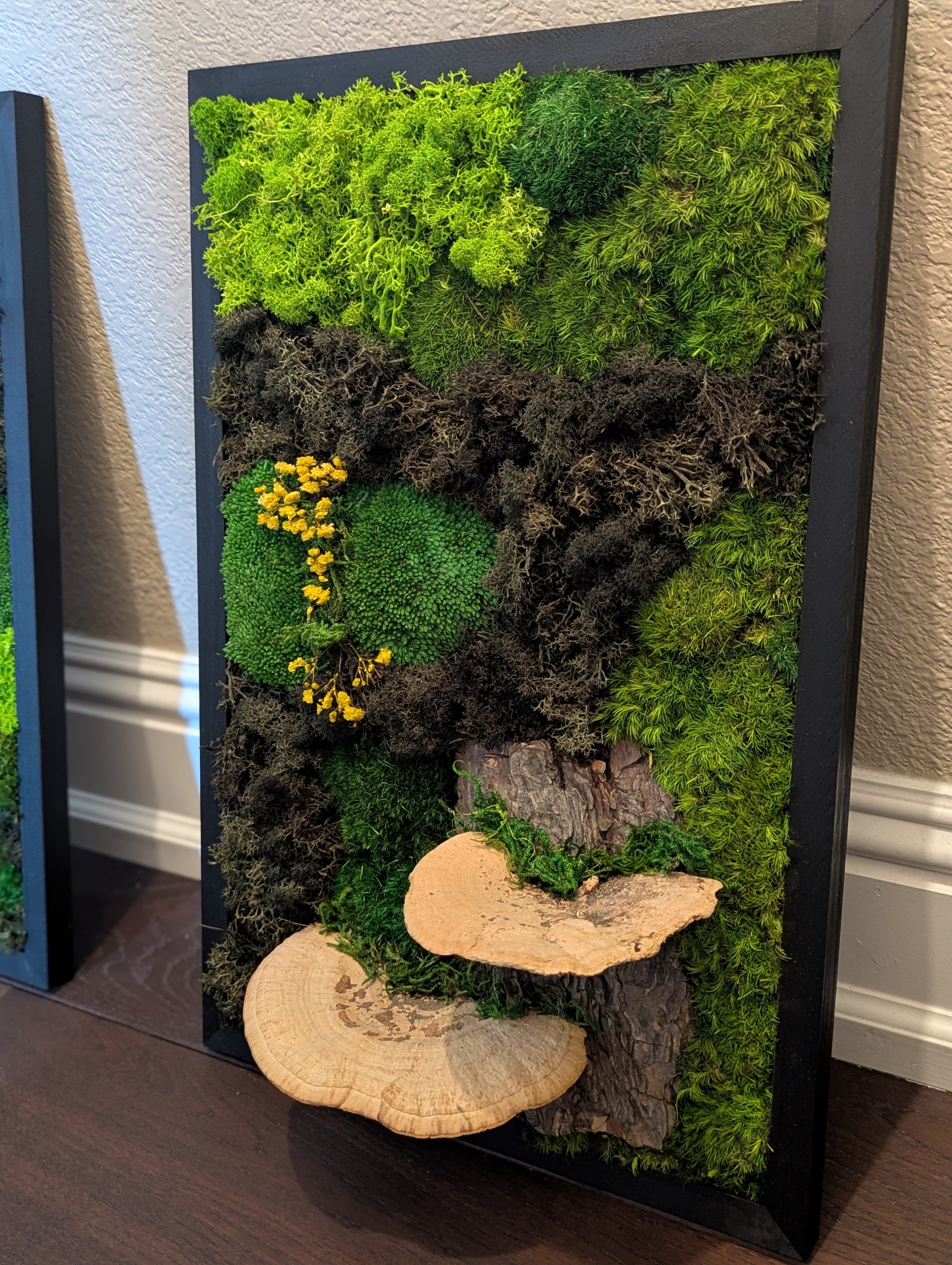 ✨ Rustic Handmade Moss Wall Art - 3 Panels